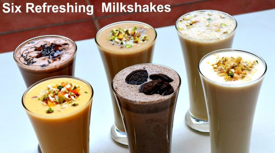 ६ तरीके के मिल्कशेक गर्मियों के लिए | 6 Refreshing Milkshakes | Summer Drinks | KabitasKitchen