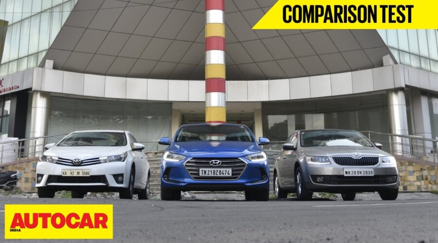 Hyundai Elantra VS Toyota Corolla Altis VS Skoda Octavia | Comparison Test | Autocar India