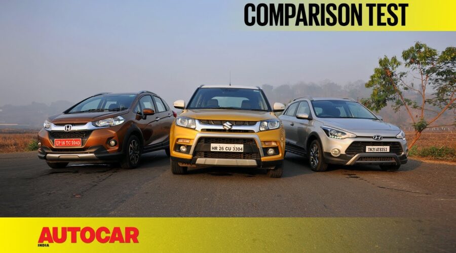 Honda WR-V vs Maruti Vitara Brezza vs Hyundai i20 Active | Comparison Test | Autocar India