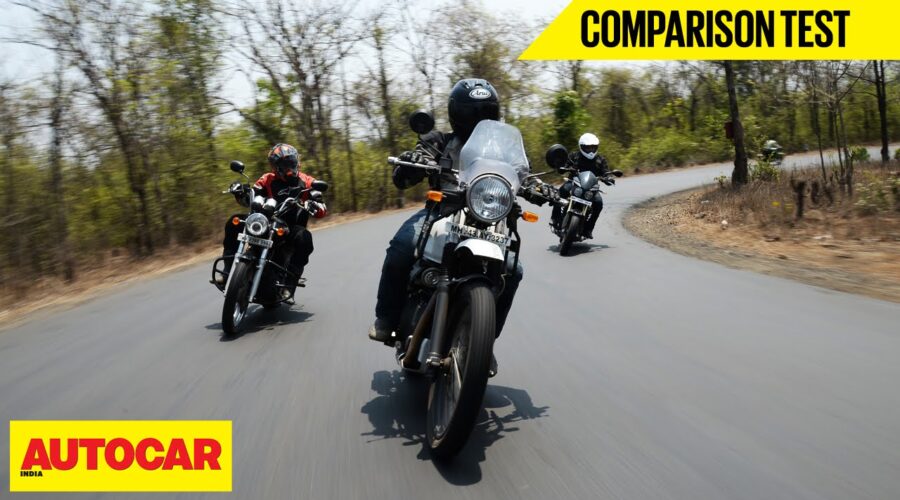 RE Himalayan VS Mahindra Mojo VS RE Thunderbird 500 | Comparison Test | Autocar India