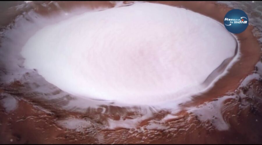 मार्स पर इसे देखकर हैरान हुए वैज्ञानिक| Ice Filled Crater On Mars Looks Like Massive Snowfield