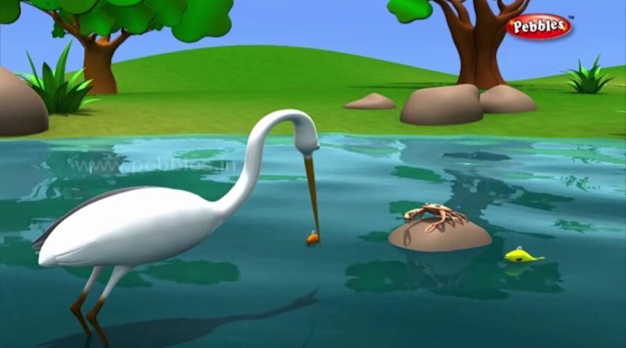 Stork and Crab | 3D Panchatantra Tales in Hindi | 3D Moral Stories in Hindi