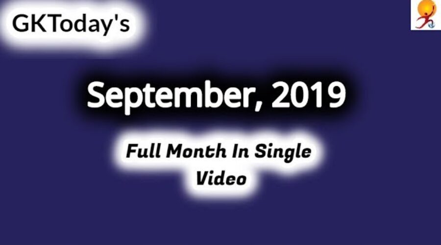 [Monthly Compilation] September 2019 Current Affairs in English