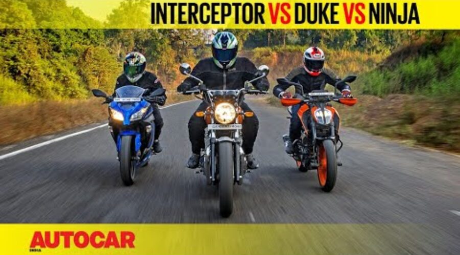 Royal Enfield Interceptor 650 vs KTM 390 Duke vs Kawasaki Ninja 300 | Comparison | Autocar India